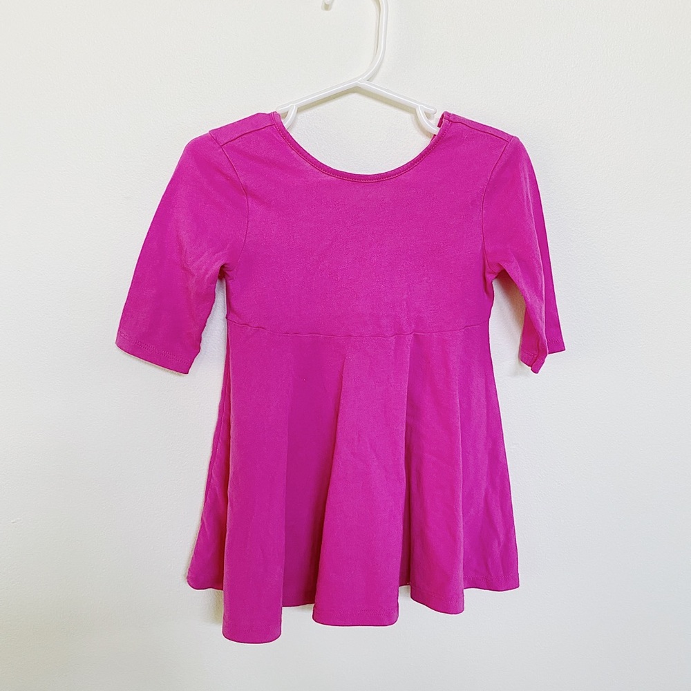 Fit n Flare dress - Cosmos Pink 3/4 sleeve